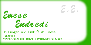 emese endredi business card